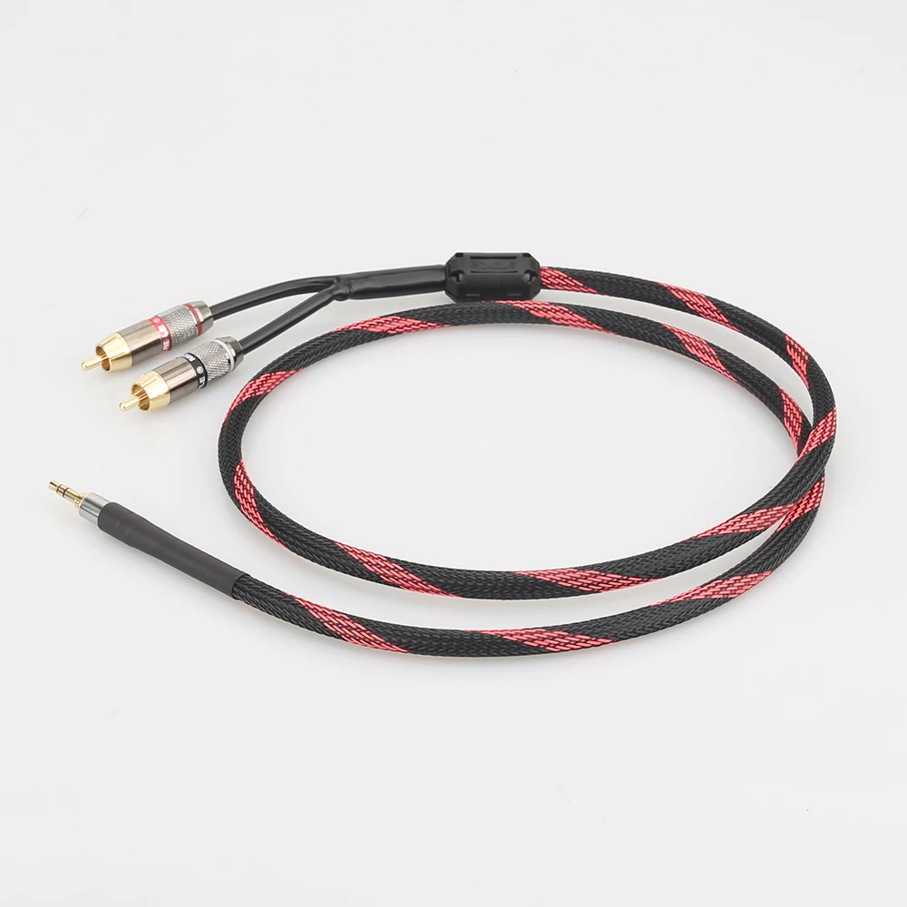 Hifi rca kabel Audio signal draht JACK stecker 3,5mm ein bis zwei RCA Interface hifi amp audio