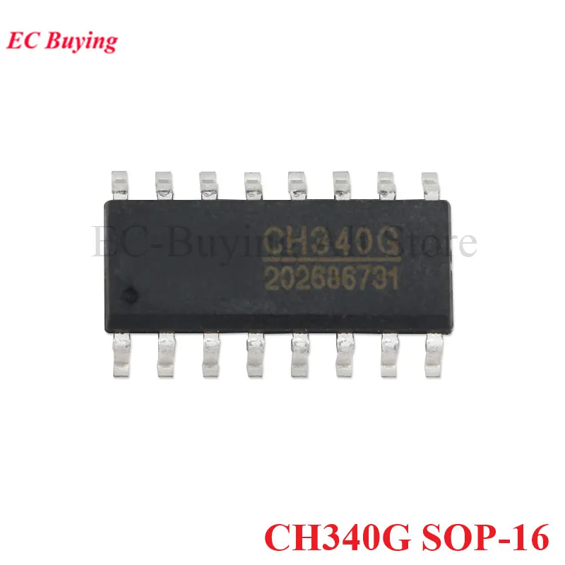 10Pcs/1pc CH340 CH340T CH340G CH340C CH340N CH340B CH340E CH340K CH340S WCH 340EB36 SMD USB to Serial UART Interface Chip IC