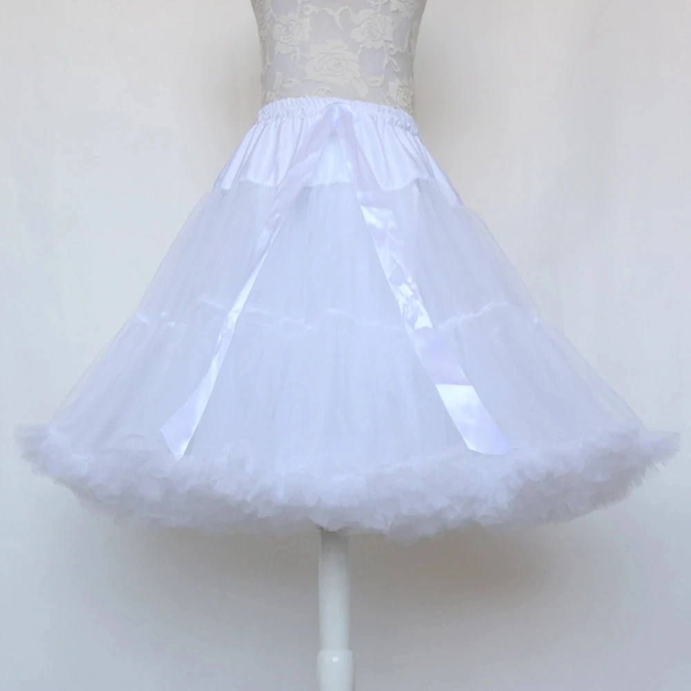 Robe de RhLolita en tulle pour femme, jupon court, sous-jupe balançoire, cosplay fille, robe de Rh, jupe tutu de ballet, Rockabilly, 55cm