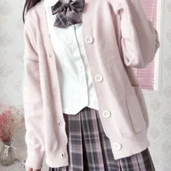 Cardigan Harajuku pour femmes, pulls pour étudiants Preppy Sweet Girl, tricots mignons, tout match, doux, offre spéciale, combinaison basique, nouveau