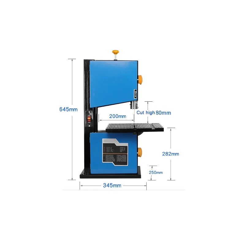 8 Inch Woodworking Band Saw Machine Multifunctional Small Woodworking Desktop Electric Wire Saw Machine Log Cutting Machine