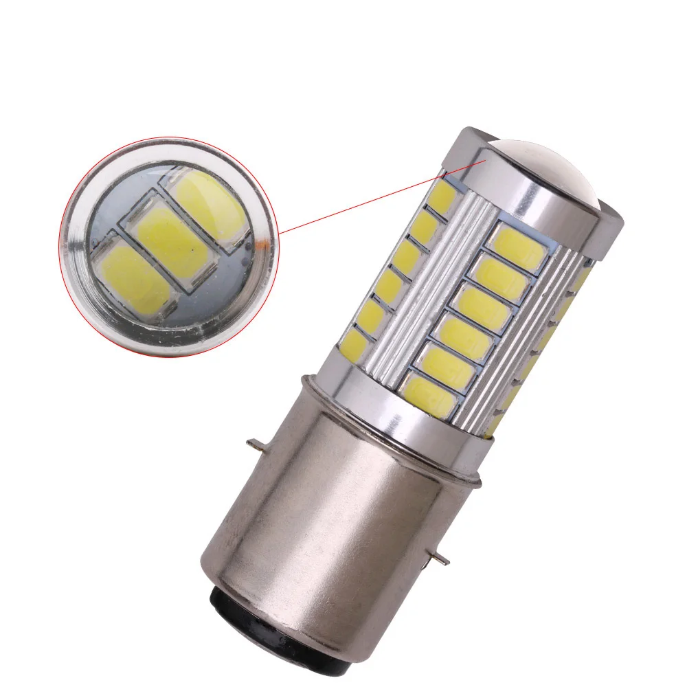 Phare de moto LED double griffe BA20D 5630 33 LED lampe de réaménagement de moto