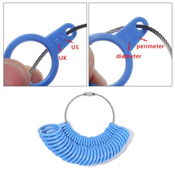 Draagbare Professionele Ring Meten Gauge Vinger Ring Stok Standaard Sizer Uk/Us Officiële Voor Diy Loop Sieraden Maat Tool