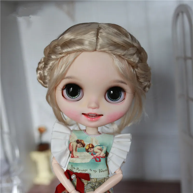 

BJD doll wig fits Blythe size imitation mohair wig fairy Panfa Heavy industry temperament retro doll accessories