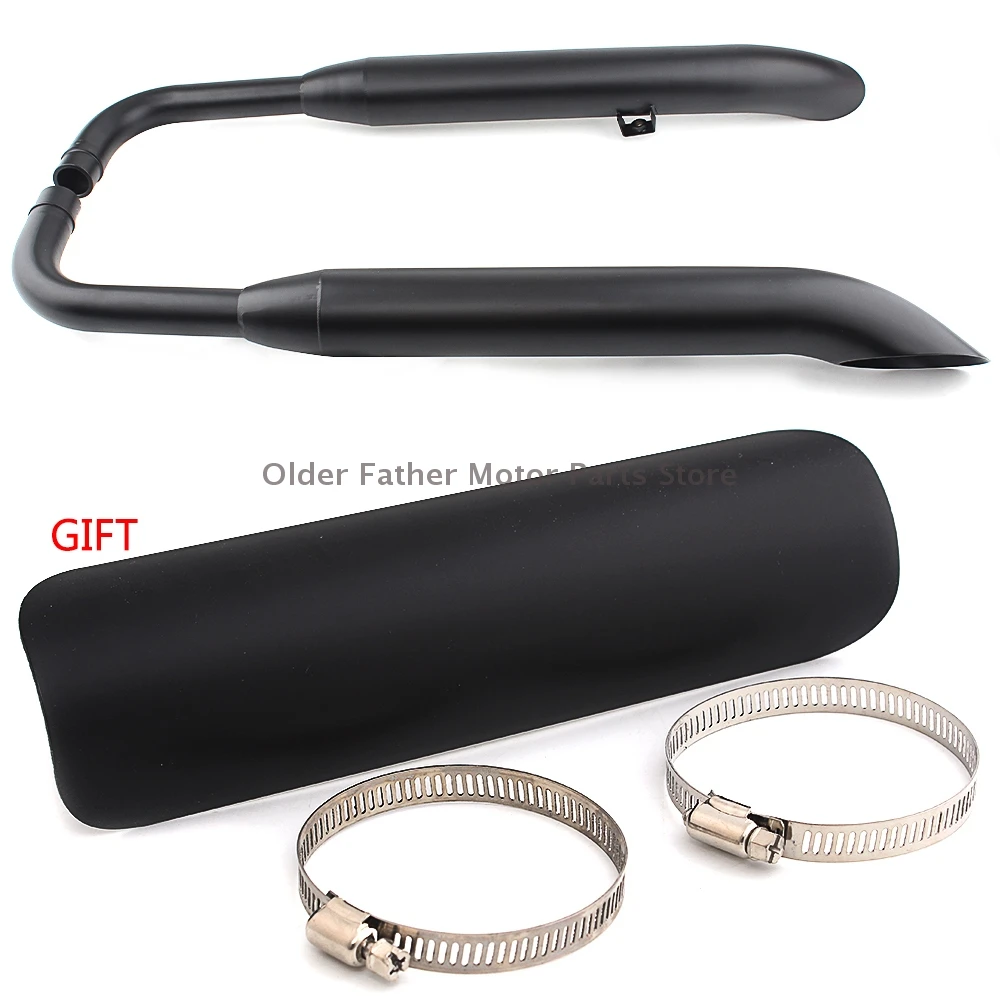 Black motorcycle exhaust muffler guard cover For Triumph Bonneville Bobber T100 T1200