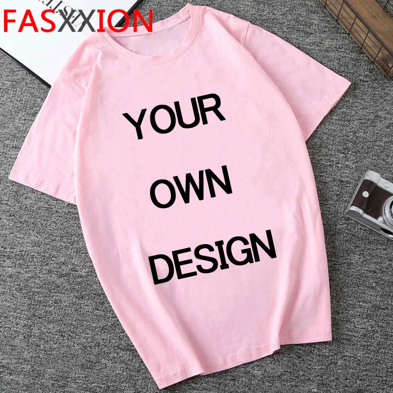 Customized Your Own Design Unisex T Shirt Men Women Custom Your Print Photo Logo T-shirt Couple DIY Graphic Tshirt Male Female