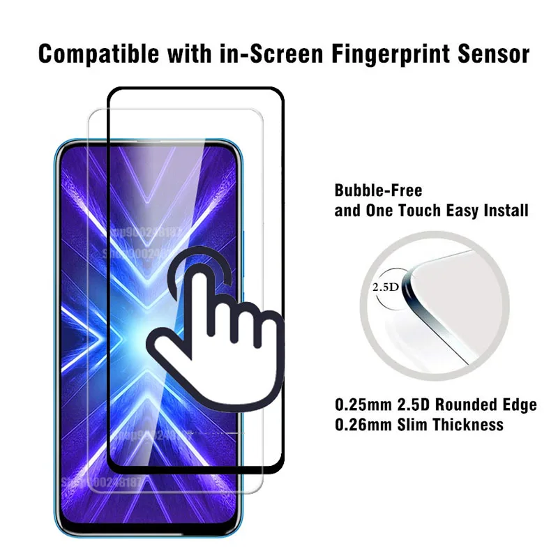 2-in-1 Camera Tempered Glass For huawei honor 9x STK-LX1 premium Protective Glass on honor 9 x x9 honor9x screen protector Film