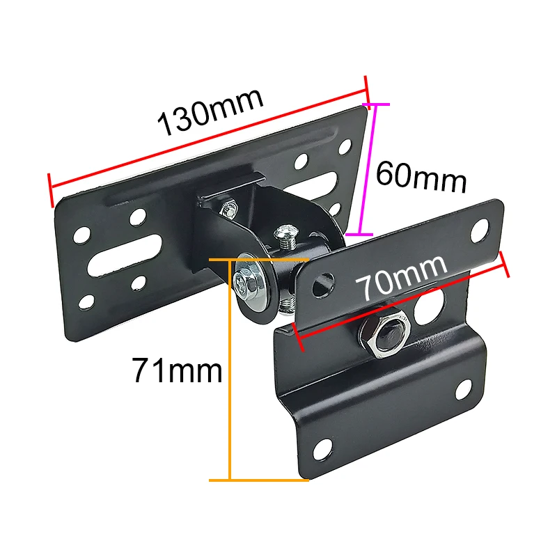 GHXAMP Speaker Wall Mount Bracket Surround KTV box Chrome Speaker Hanger Universal ledge For 5-6 inch Speaker 2PCS