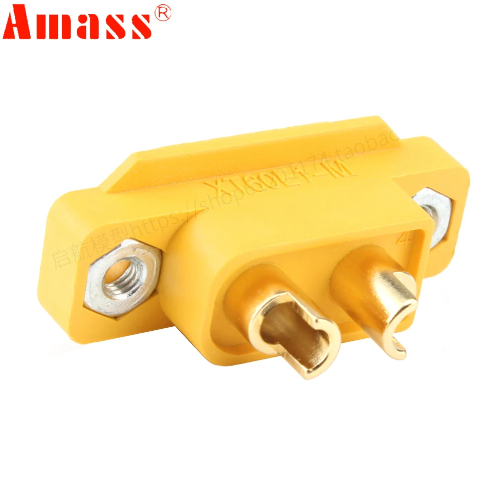 AMASS XT60E-M XT60 Nam Đầu Cắm Cho Xe Đua Mô Hình/Multicopter Cố Định Ban/DIY Phụ Tùng Xe Máy Bay Không Người Lái Đồ Chơi