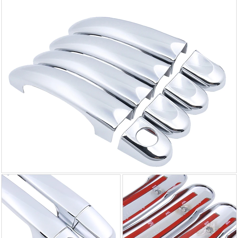 for Volkswagen VW T5 Transporter 2003~2015 Chrome Door Handle Cover Exterior Trim ABS Set Car Stickers Cap Accessories 2004 2005