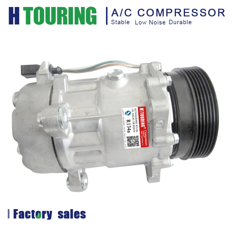 

SD7V16 AC compressor for AUDI A3 Volkswagen Golf Bora Caddy Golf New beetle Sharan Seat 1J0820803A 1J0820805 1206 7M3820803B