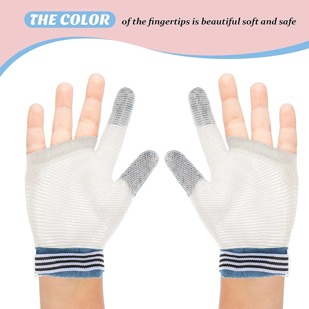 Wecute Newborn Baby Anti-eat Hand Gloves 15 Months-3 years Old Eating Hand Orthosis Two-finger Gloves Ultra-light and Ultra-thin