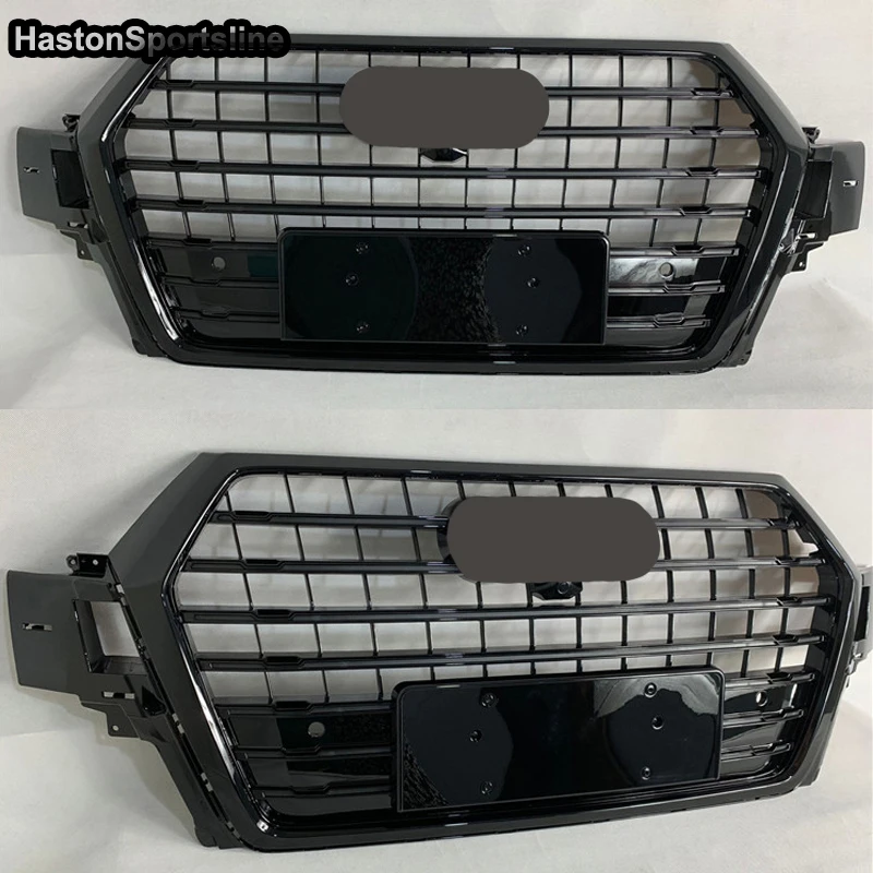 Q7 Black Front Hood Grill Grille for Audi Q7 SQ7 Sline 2016-2020 Car Styling Accessories