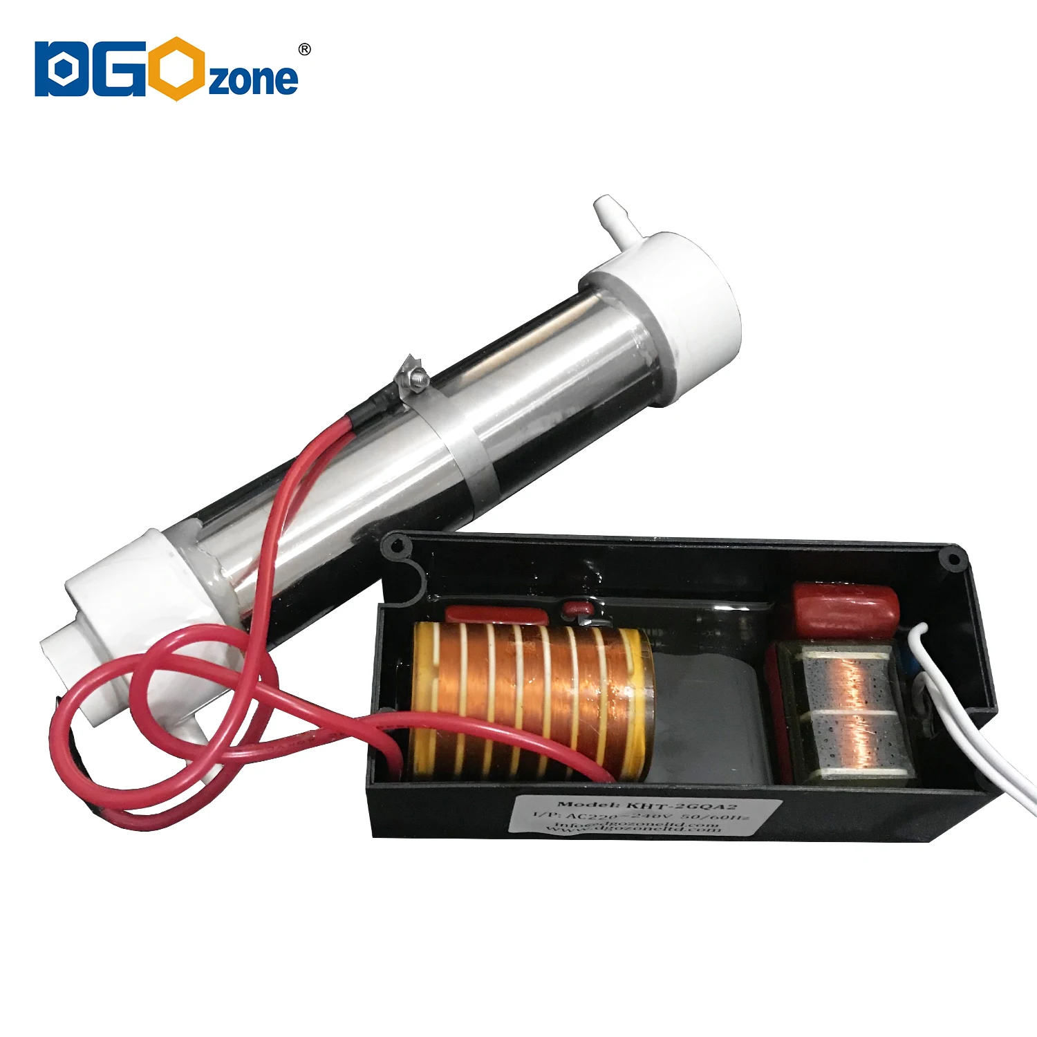 2G/H Ozone Generator with Quartz Tube for Air and Water Purifying Household SPA Ozonier Ozonator Air Cooling