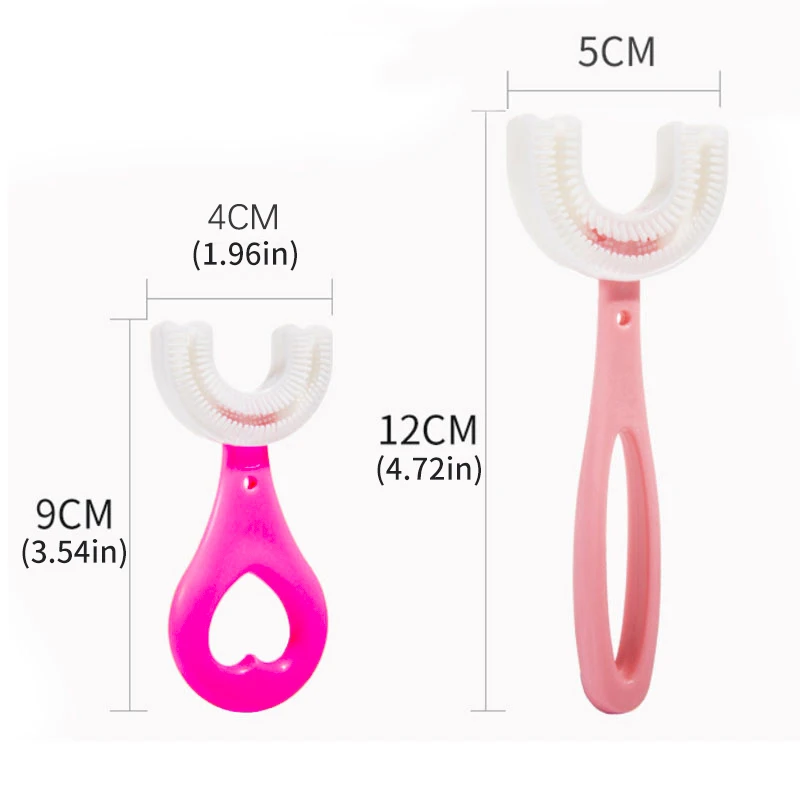 Baby Toothbrush Children 360 Degree U-shaped Soft Silicone Tooth Brush Kids Teeth Oral Care Cleaning New Born Baby Items