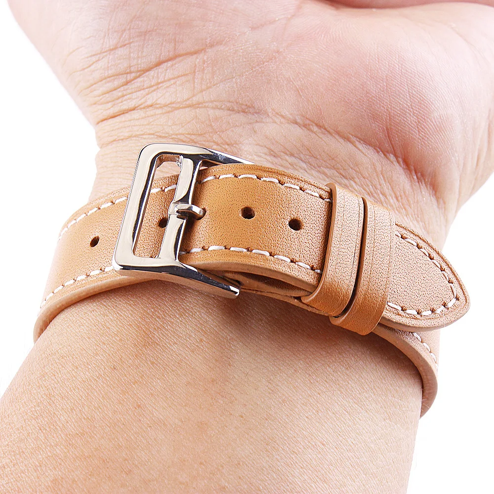 Genuine Leather Watchbands 18mm 20mm 22mm 24mm Watch Strap Classic Leather Band Belt Wristband with Quick Release Pins