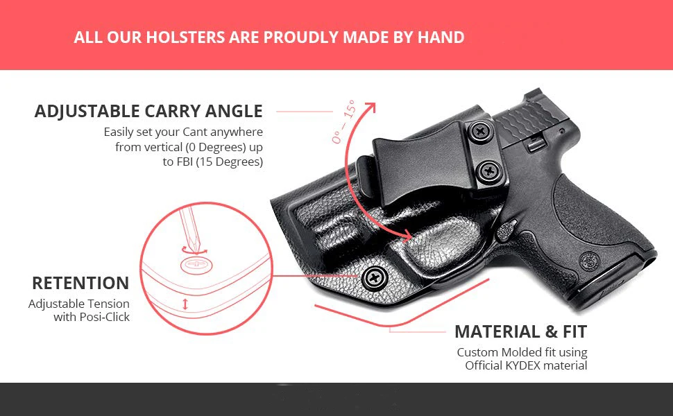 내부 Kydex 홀스터 Glock 19 23 25 45 Olight PL Mini 2 라이트 오른손 은폐 운반 IWB 케이스 벨트 클립 포함