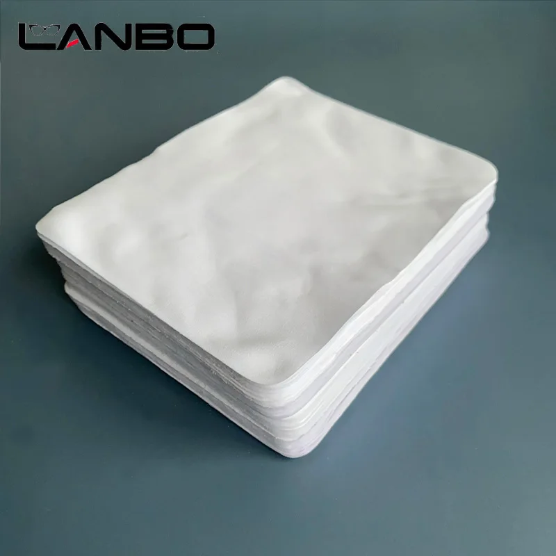 100pcs 175mm X 145mm Suede White Eyeglasses Cleaning Cloth Microfiber Cloth Camera Lens Clean Piano Computer Phone Screen Wipe