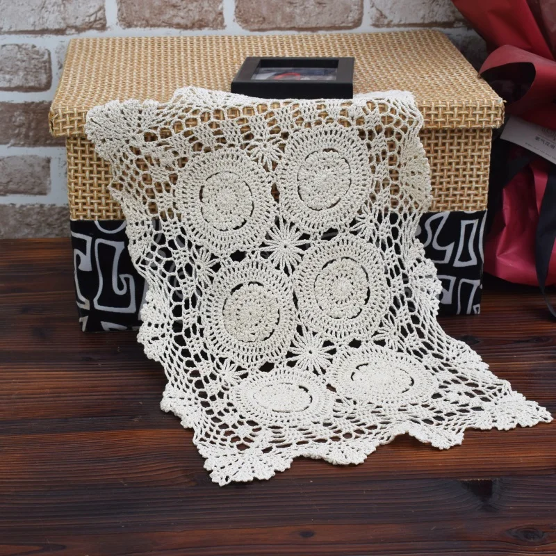 New Handmade Lace Cotton Table Place Mat Crochet Coffee Placemat Pad Christmas Drink Coaster Cup Mug Tea Dining Doily Kitchen