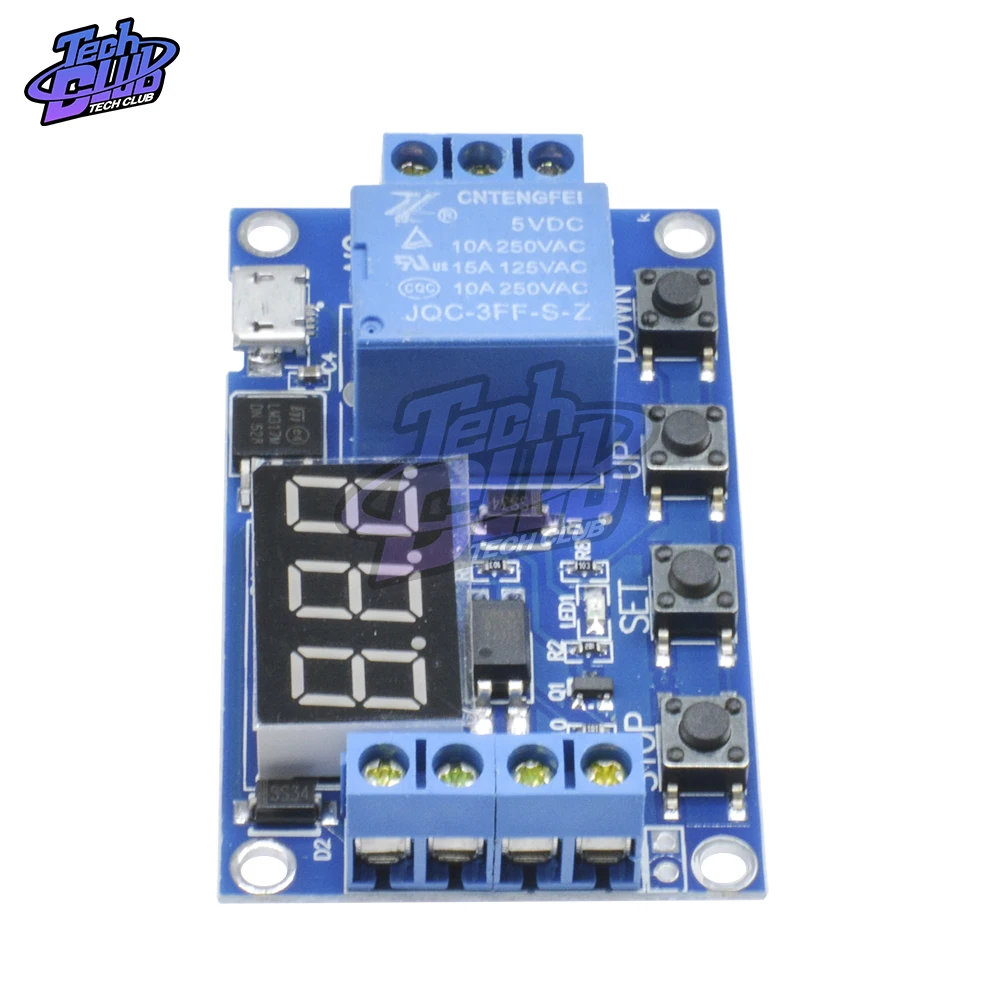 Smart Electronics DC 5V Micro USB Power relè di ritardo regolabile modulo di controllo Timer interruttore di ritardo Trigger