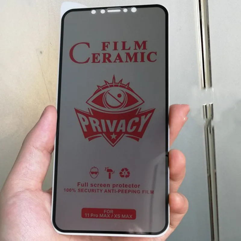 3pcs Privacy Ceramics Anti Spy Glare Film HD Matte Screen Protector For iPhone 16 Pro Max 15 Plus 14 13 12 11 XS XR X 8 7 SE