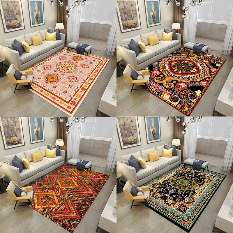 

30 styles European Big Carpets for Living Room Bedroom Decor Large Rug Turkish Ethnic Home Area Rugs Persian Vintage kitchen Mat