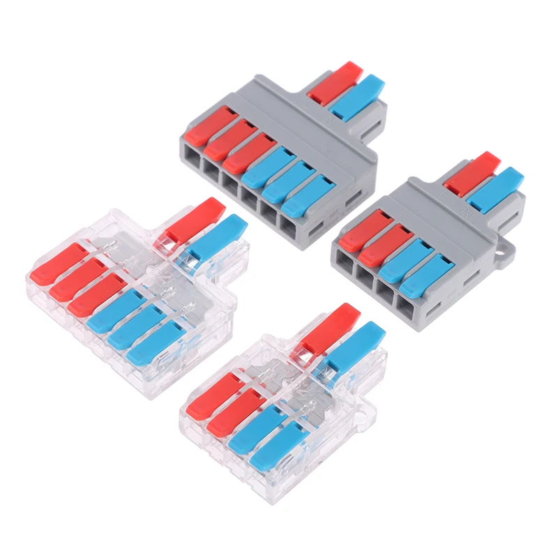 Divisor rápido 2 en 4/6, Conector de Cable Universal, bloque de terminales Conductor