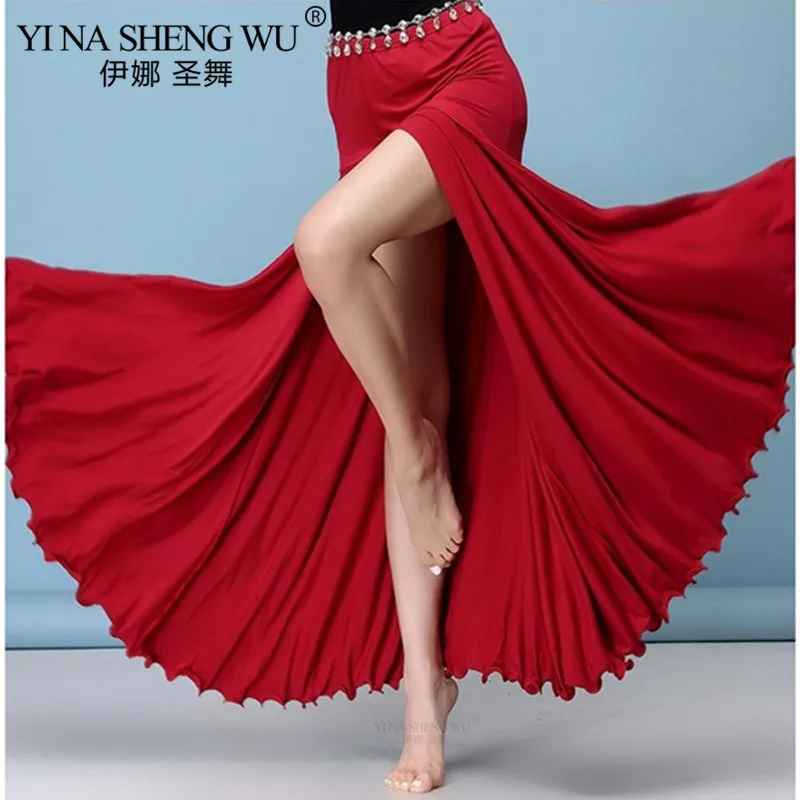 Modal Clothes Women Dance Wear Long Maxi Skirts Belly Dance Skirt Side Slit Bellydance Long Skirt 5 Colors For Women New