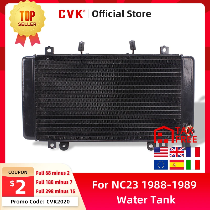 CVK Motorcycle Aluminium Radiator Cooler Cooling Water Tank For HONDA CBR400 MC23 CBR400RR NC23 CBR 400 RR 1988 1989 Accessories