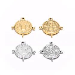 5pcs Stainless Steel Jesus Christ Pendant Necklace Bracelet Charms for DIY Jewelry Gift Making Bulk Charm Findings Wholesale
