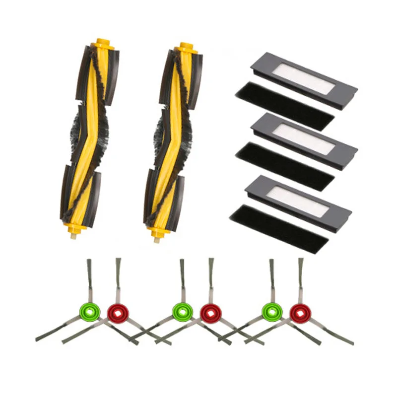 New Main Brush Hepa Filter Side Brush, Mop Cloth Set para Ecovacs Deboot OZMO N7 920 950 T5 T9 Yeedi 2 Híbrido, Peças sobressalentes