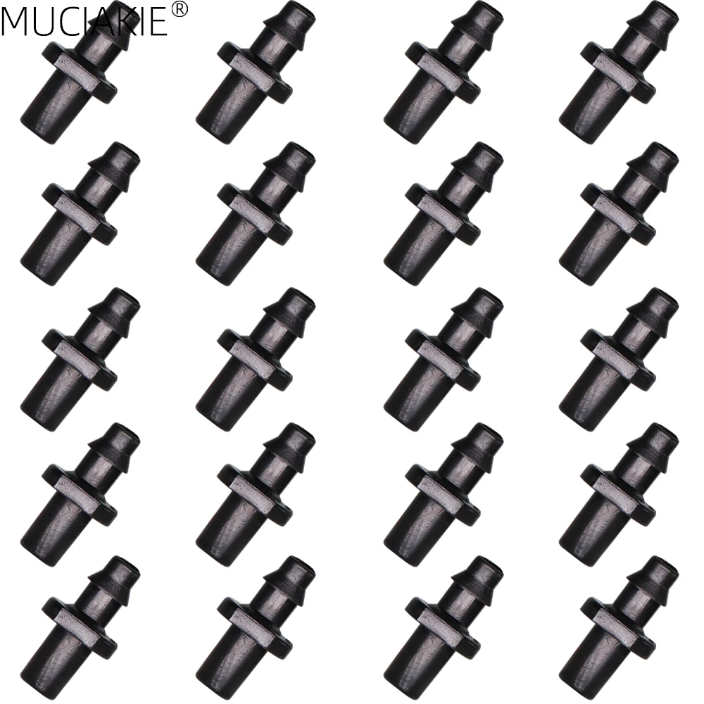 MUCIAKIE 50PCS OD-6.0mm x 1/4'' Barb Connector Micro Drip Watering Irrigation Fittings Coupling Adapter Hose Joint Accessories