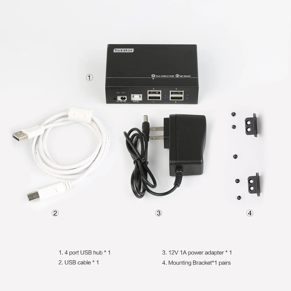 Imagem -05 - Sipolar Metal Usb 2.0 Hub de Alta Velocidade Portas Usb Divisor Adaptador Portátil Expansor Externo Doca Acessórios para Macbook Pro