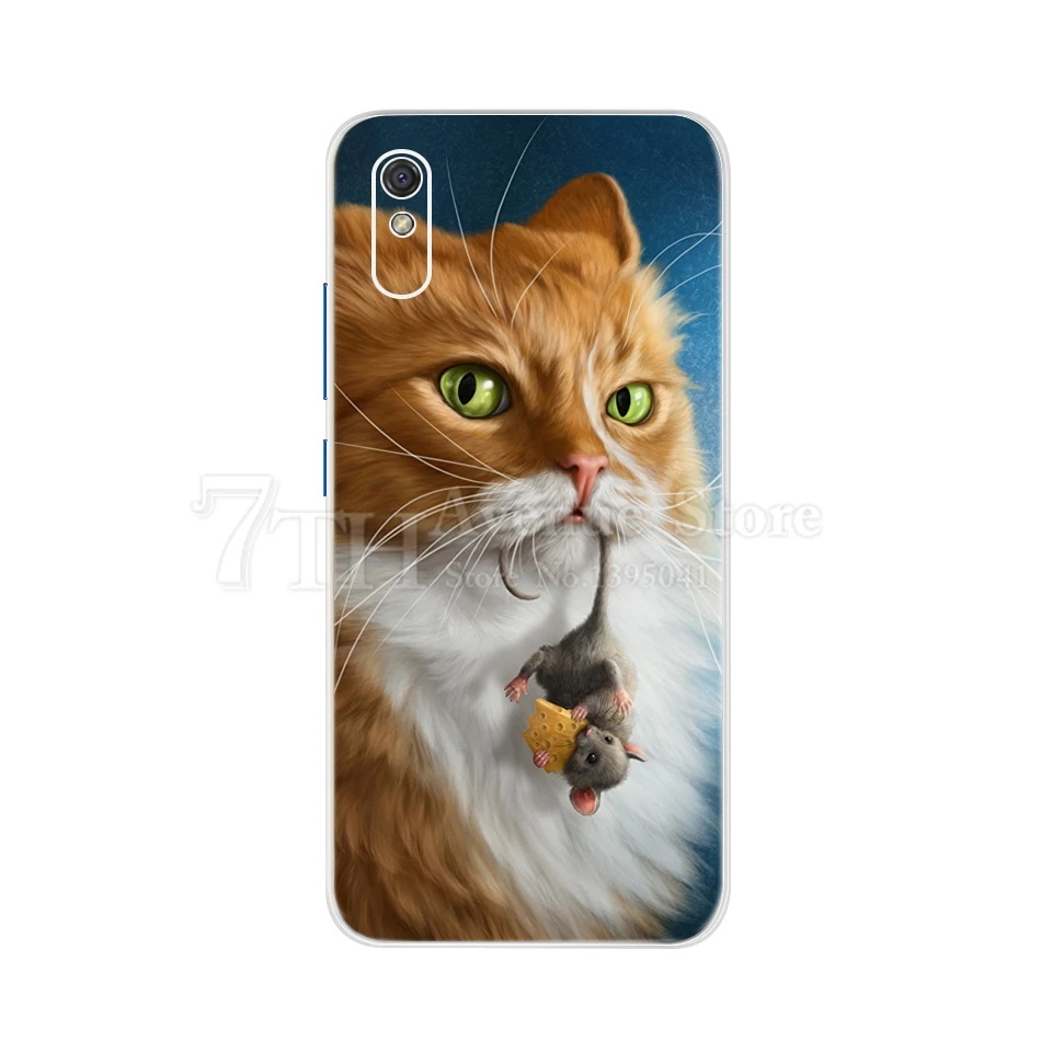 Xiaomi Redmi 9A 9C 9 ケースかわいい猫プリントソフトシリコーン TPU バックカバー Redmi 9A 電話ケース Redmi 9C Redmi9 バンパー