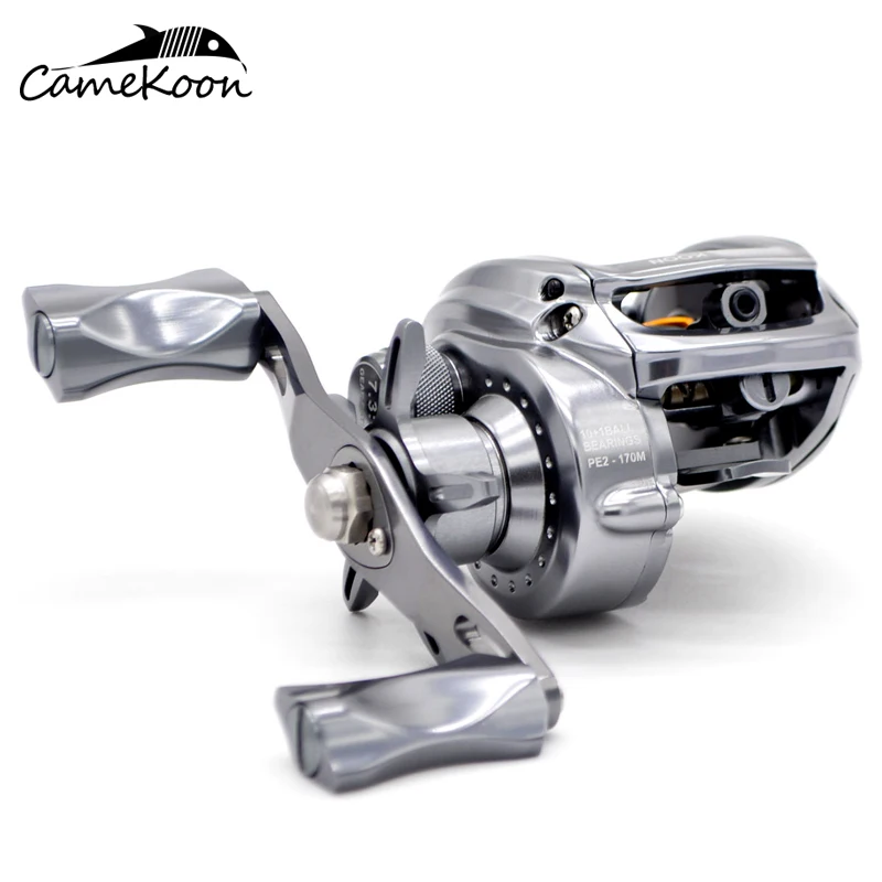 CAMEKOON Fully Machined Aluminum Baitcasting Reel 10+1 Bearing Baitcaster Coil 7KG Max Drag Freshwater Saltwater Casting Fishing