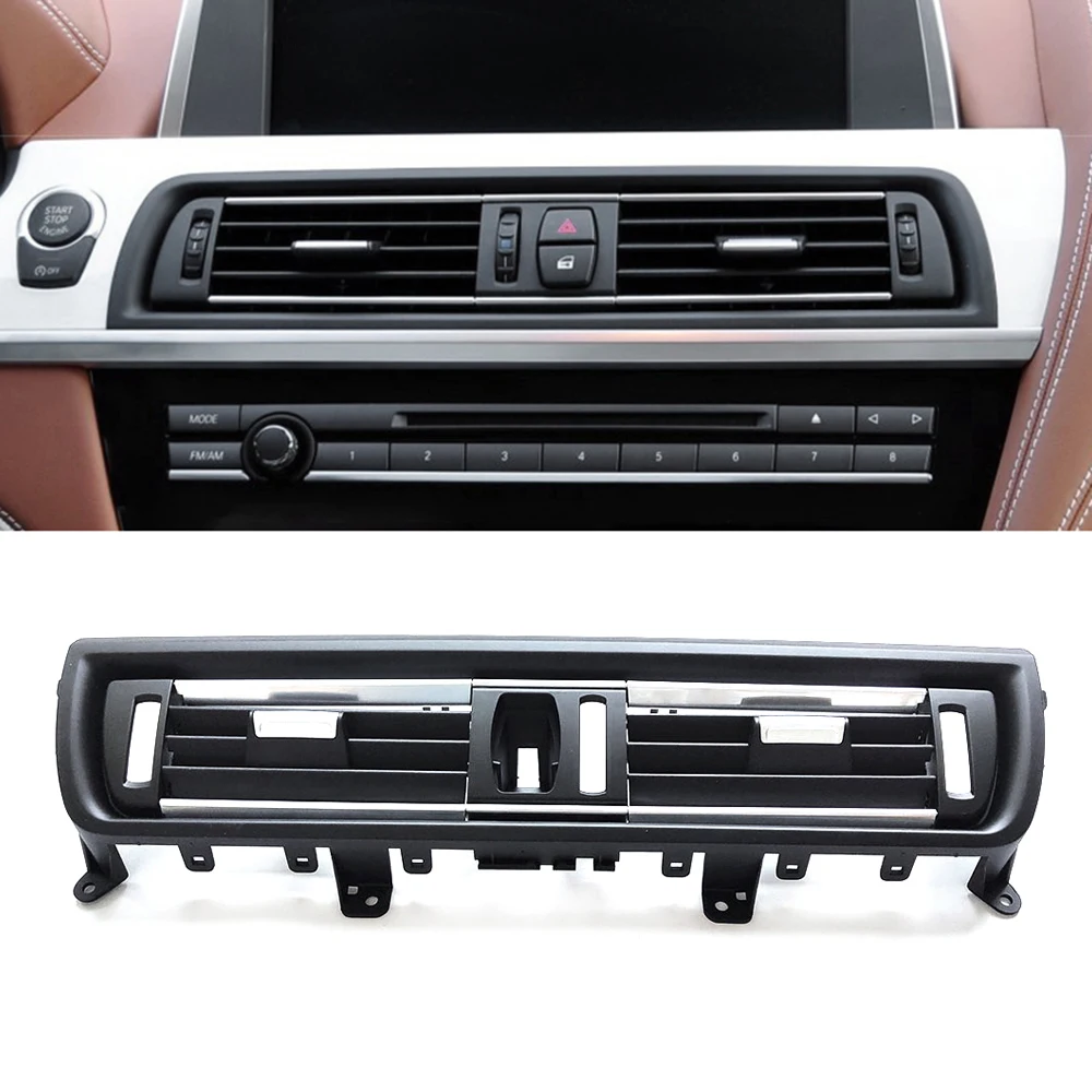 LHD RHD Dashboard Central Fresh Air Vent Chrome Grille Outlet For BMW 6 Series F06 F12 F13 630 635 640 645 650 64229197486