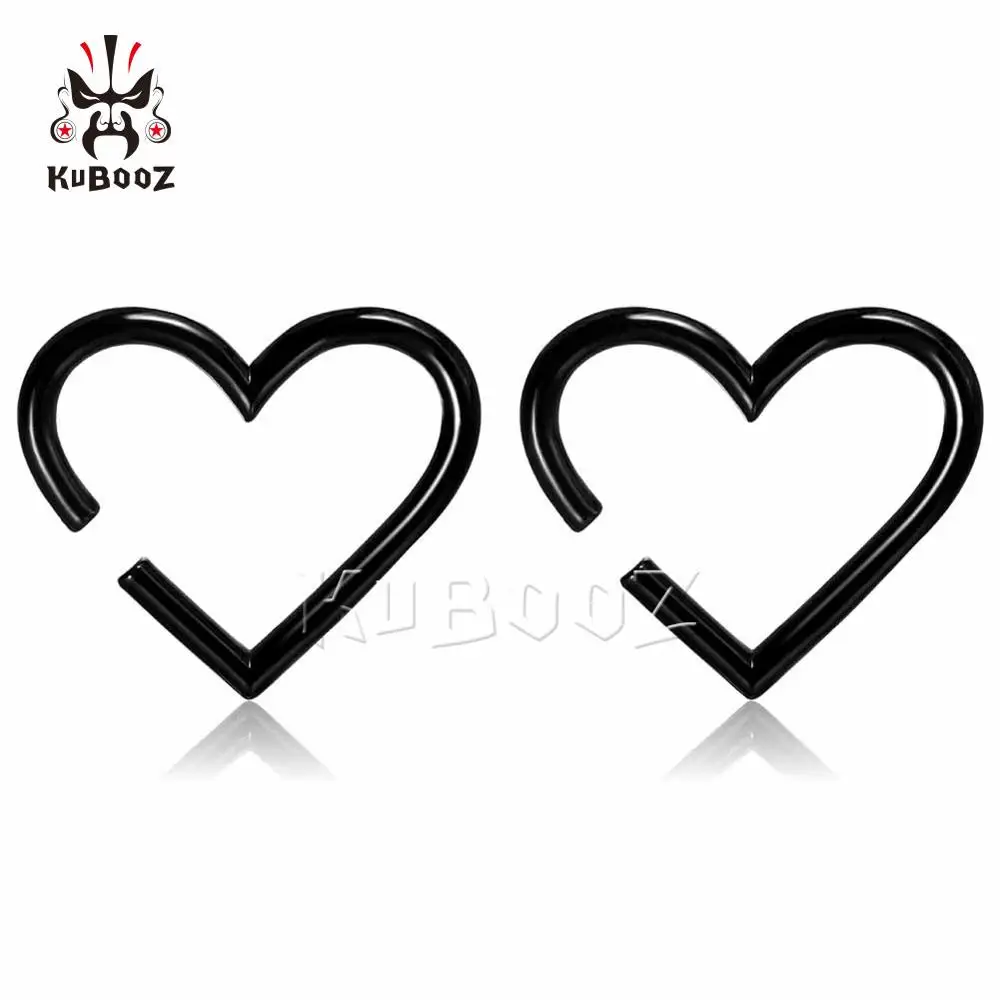 Fashion Heart Weight Ear Piercing Plugs Clip Expanders Strechers Multi Color Body Jewellery Gift For Unisex 4MM