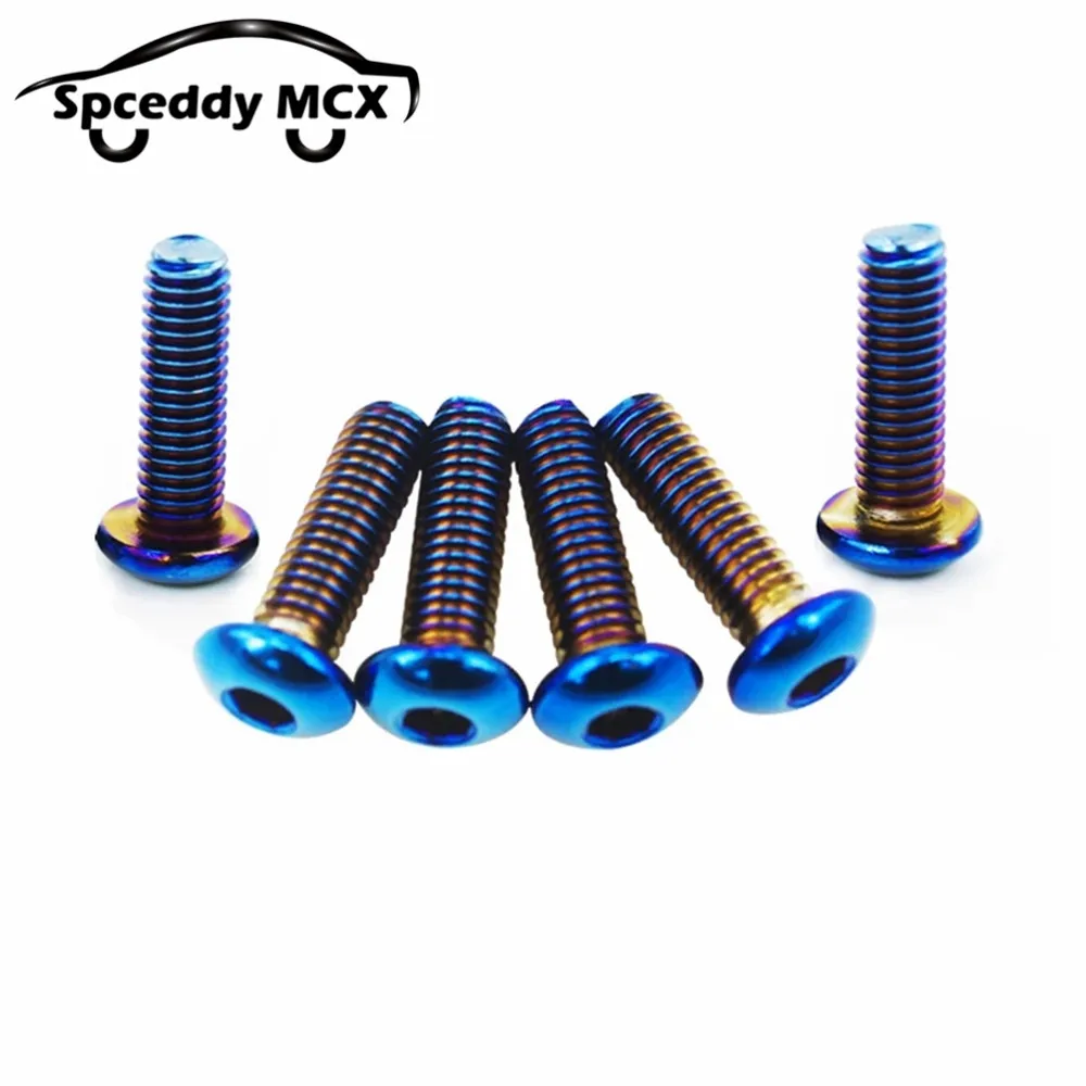 Universal 6PC/LOTS Burnt Titanium M5 Steering Wheel Bolts Screws Fit a lot of steering wheel Works Round Boss Kit JR-LS06CR-R/T