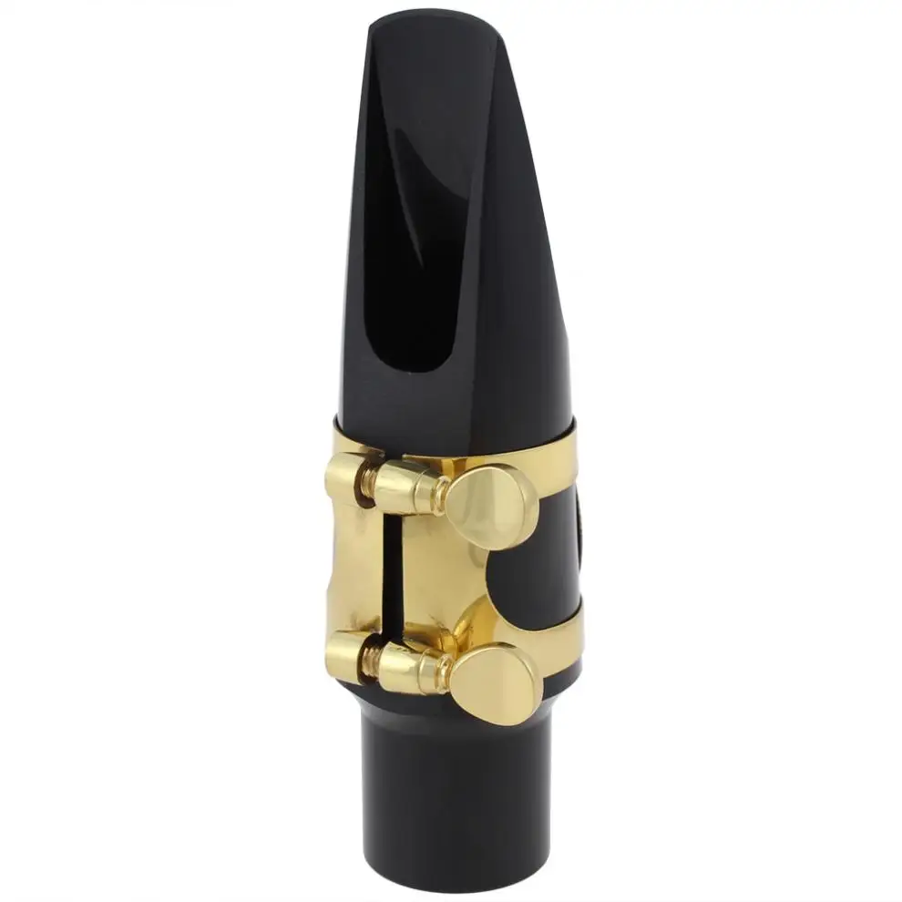 Practical Tenor Saxophone Mouthpiece Set Sax Musical Instruments Parts Accessories with Cap + Clip + Reed+ 2pcs Teeth Pad