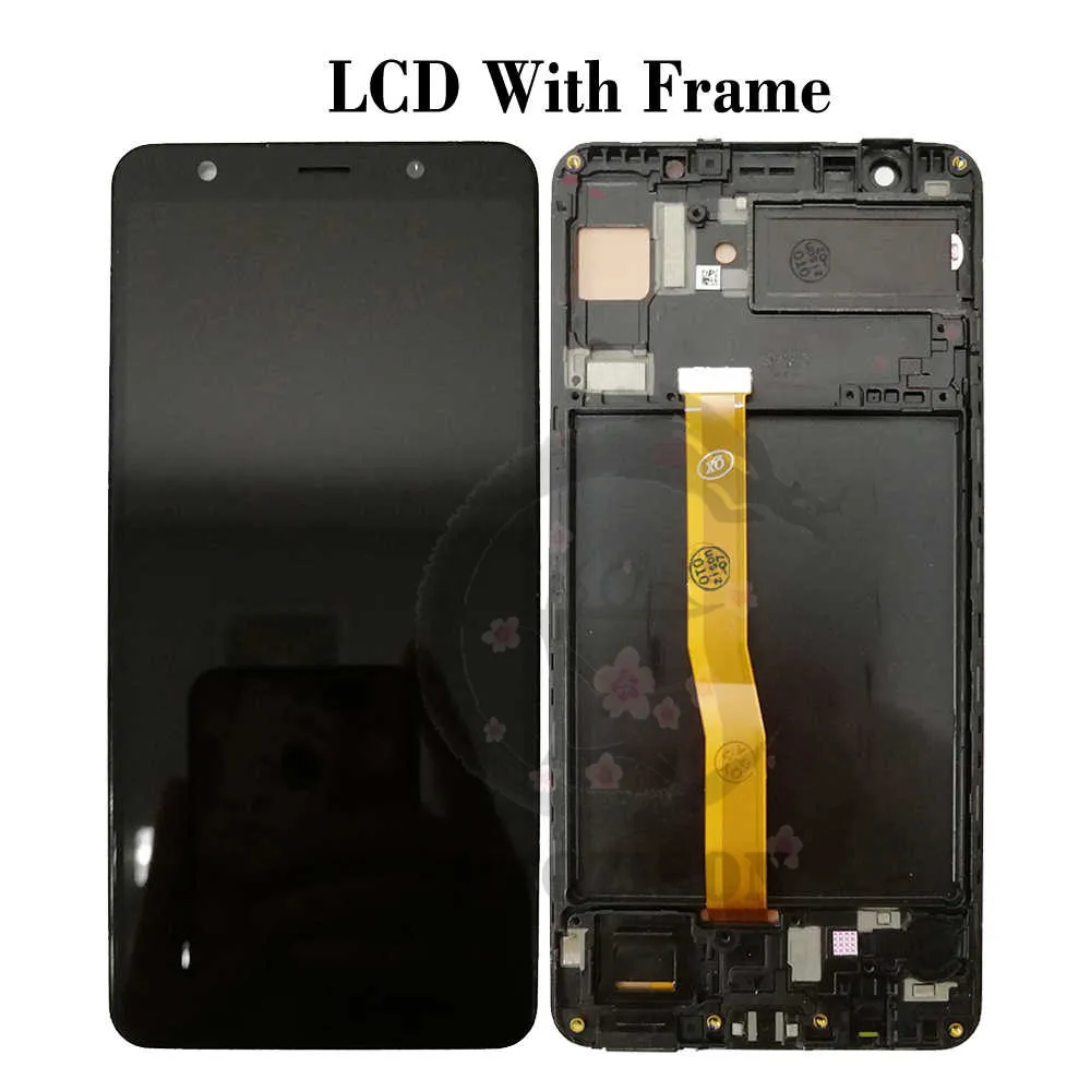 Super AMOLED A750 Screen For SAMSUNG For Galaxy A7 2018 Display With Frame SM-A750FN/DS A750F LCD Touch Digitizer Assembly