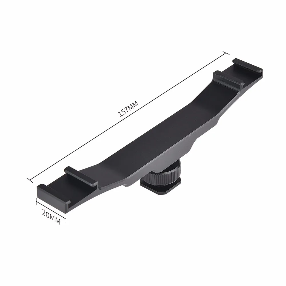 Triple/Doppel Kalt/Heißschuh Adapter 1/4 "Montage Verlängerung Bar Video Halterung für Canon für Nikon stativ Kamera Licht Mikrofon – Detail 32