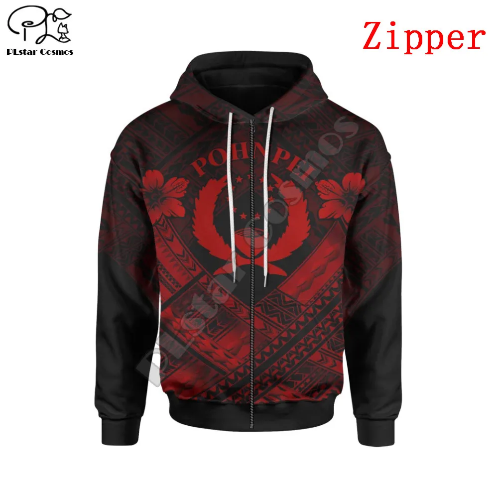 PLstar Cosmos 3DPrint Pohnpei Polynesian Culture Tribe Turtle Tattoo Unisex Men/Women Funny Harajuku Streetwear Zip Hoodies-e8