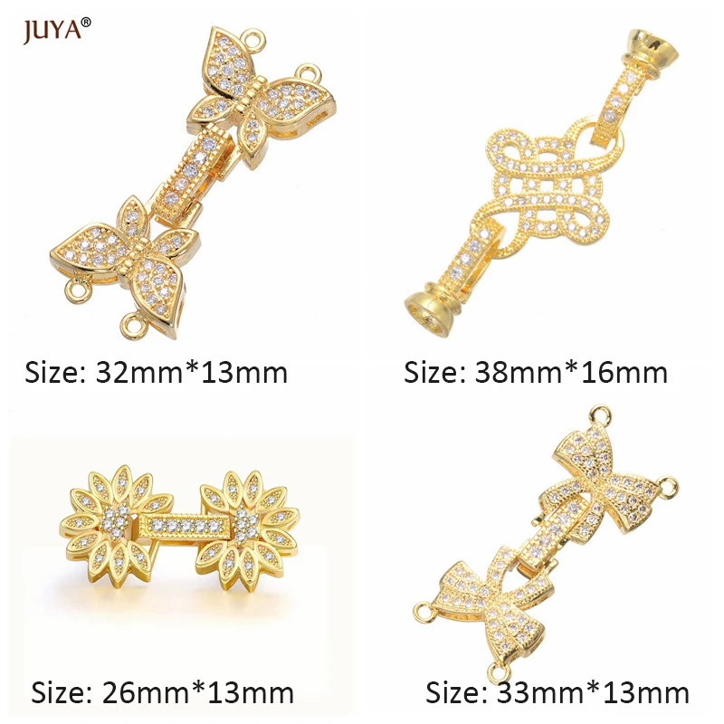 Clasps For Jewelry Making Accessories DIY Pearls Necklace Bracelet Jewellery Making Supplies Copper Zirconia Jewelry Materials