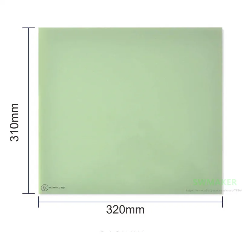 

310x320x3mm 3D Printer Platform Polypropylene Build Plates Polyglass for Creality CR-10S Pro and CR-X