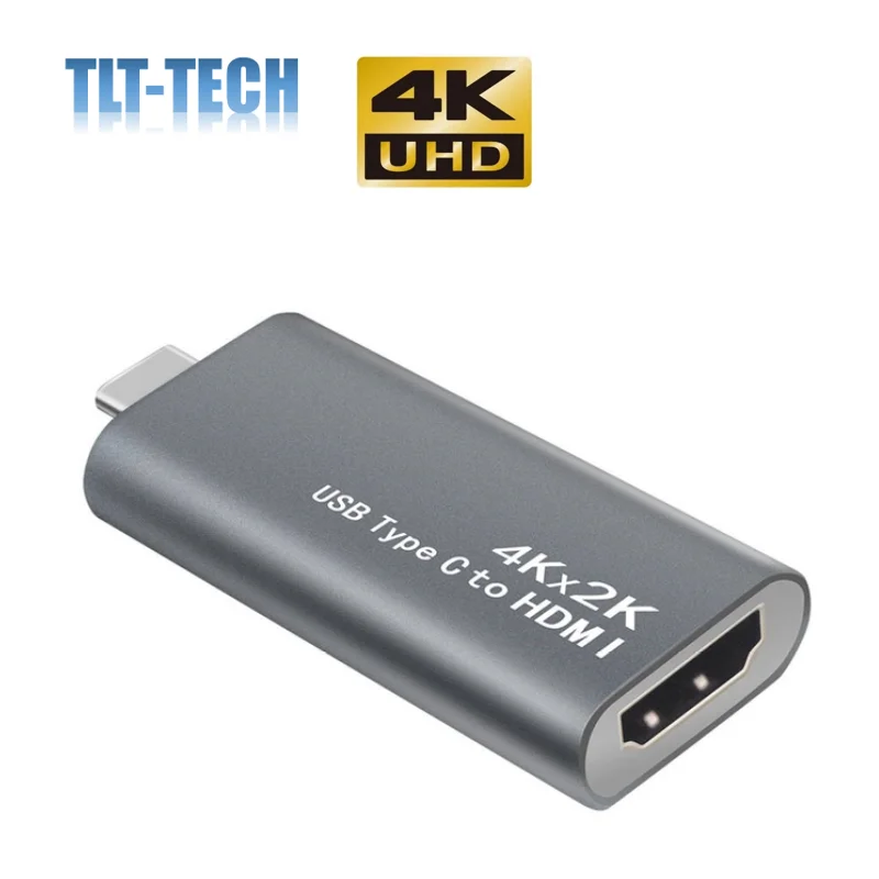 Адаптер-конвертер 4K USB C-HDMI, совместимый с MacBook Pro 2018/2017, MacBook Air 2018, DellXPS 13/15,Samsung Galaxy S10/S9