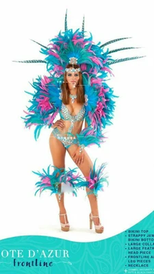 Summer Bikini Party samba dance wear Bar feather Costume Business Performance Costume