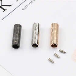 25mm Height Cylinder Pattern Surface Screwed Stopper Rope Ends Lid Drawstring Toggles Clip Clothes Apparel Shoelace Accessories