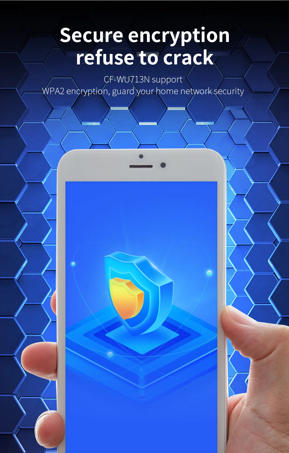 CF-WU713N 2.4GHz 150Mbps Adaptor WiFi Kartu Jaringan Nirkabel untuk Laptop Desktop Portabel USB 2.0 Wifi Eksternal Antena Gain Tinggi