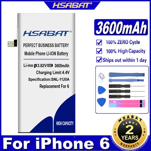 Battery for iPhone 5 for iphone 5S 5C 6 6S 7 free tools+Sticker
