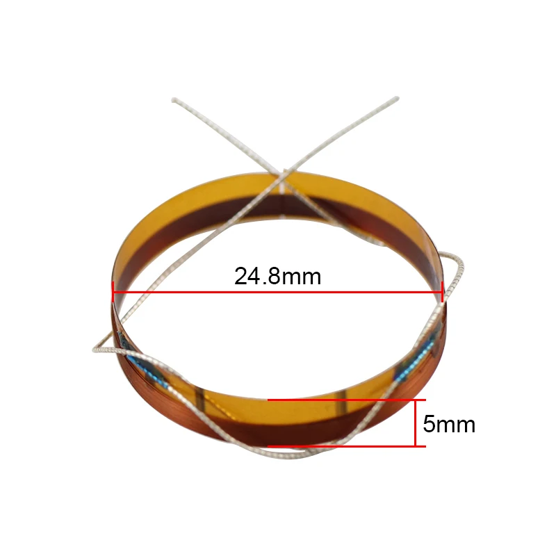 GHXAMP 24.8mm Loudspeaker Voice Coil High Circle Tweeter Coil Horn Treble Repair Part 2pcs